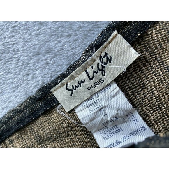 Sun Light Paris Womens T2 High Waist Wide Leg Trouser Crop Pants Cuffed Casual - Picture 3 of 7